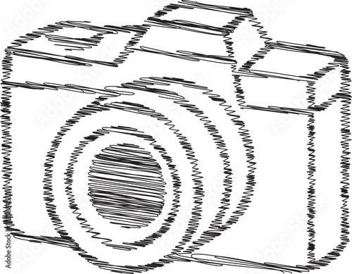 Sketch camera with lens and controls