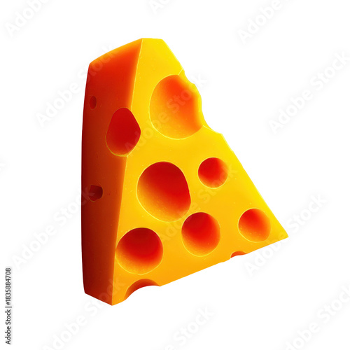 Delicious cheese slice icon flat design graphic style minimalist concept