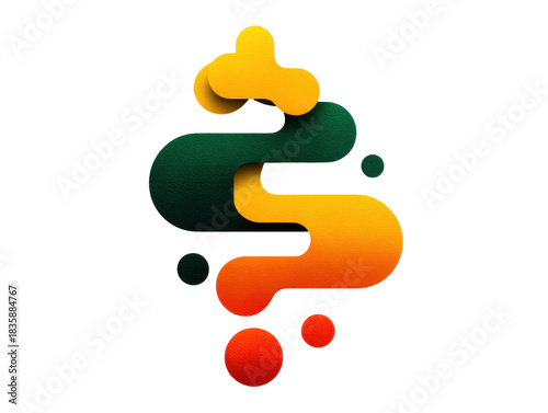 Data flow visualization digital design flat icon creative concept