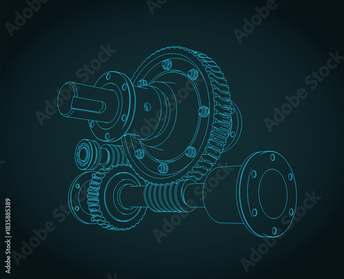 Worm gearbox mechanism and structure