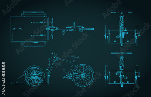 Wheelchair transport bike blueprints