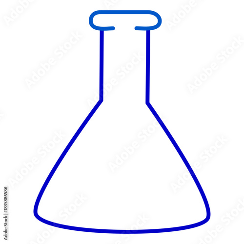 Science Conical Flask Outline
