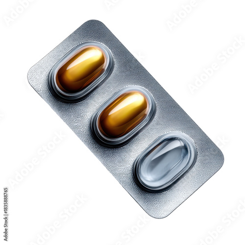 Isolated blister pack of pills clinical insights on removed medications