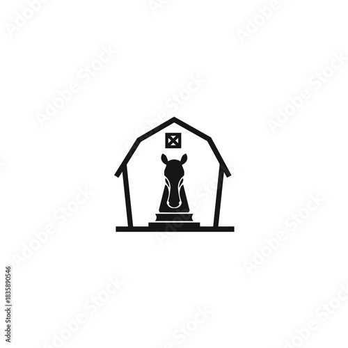 Knight chess horse logo design