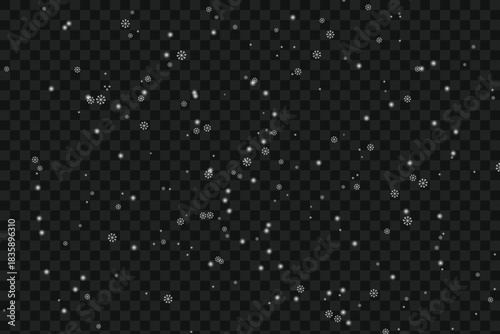 Wallpaper Mural Falling snow overlay effect with transparent background for winter Torontodigital.ca