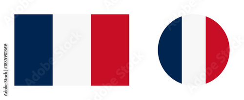 Vector set of french flag