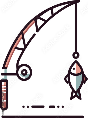 illustration of a fishing rod
