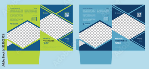  Clean stylish elegant editable creative modern corporate company business medical hospital health dental dentist dental care services marketing agency presentation file folder cover template design.