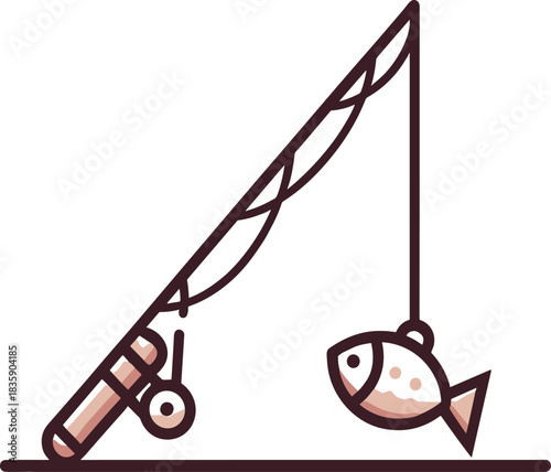 illustration of a fishing rod