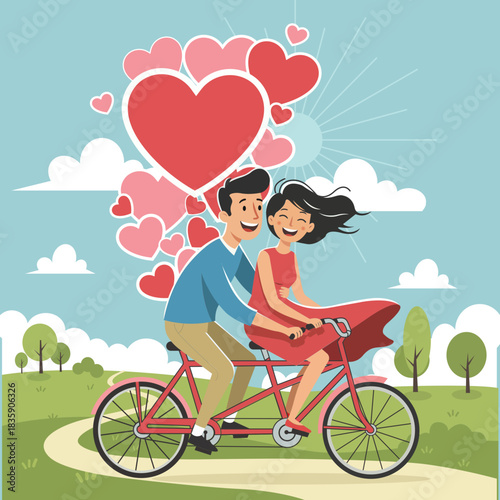 couple on bicycle