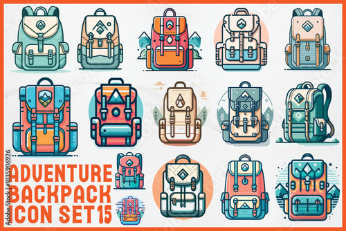 set of vector icons of people in different situations