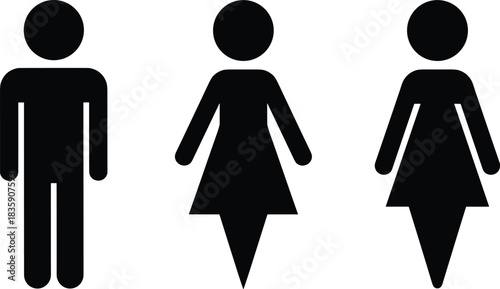 Male And Female Stick Figure Icons people