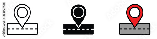 Street map icon vector. modern geolocation symbol. vector illustration.