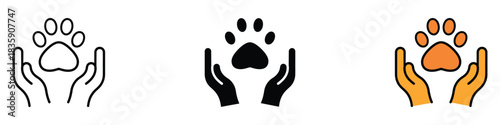 Animal Welfare icon vector. animal shelters, pet stores, veterinary clinics symbol. vector illustration.