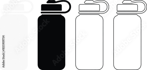  Reusable water bottle for sustainable hydration everyday carry eco friendly zero waste lifestyle vector design healthy living