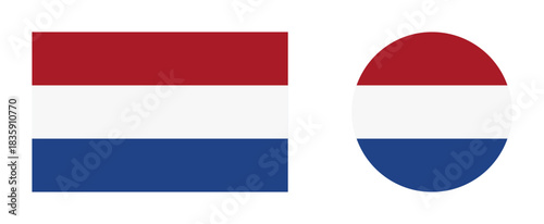 Vector set of netherlands flag