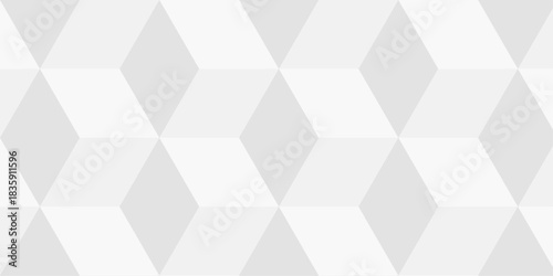 Abstract white cube grid polygon decoration block hexagon geometric texture background. block construction surface cubic wall square creative business texture backgroud.	