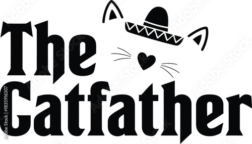 Funny Catfather Cat Dad Design