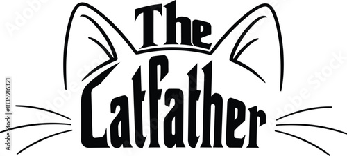 Classic Catfather Cat Dad Design