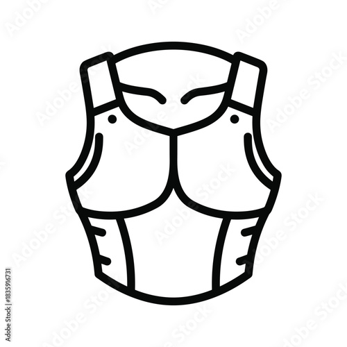 Body Armor Chest Plate Outline Icon