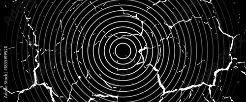 Seamless circular lines pattern radio wave background, radio wave illustration background.