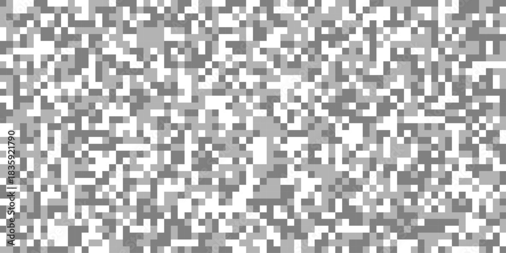 Fototapeta premium Censured blur gray pixels vector squares ideal for use in content edit creation, abstract censor horizontal rectangle pixelated mosaic bar large grayscale digital data texture for censorship effect.