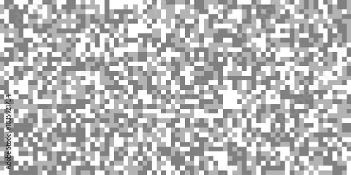 Censured blur gray pixels vector squares ideal for use in content edit creation, abstract censor horizontal rectangle pixelated mosaic bar large grayscale digital data texture for censorship effect.