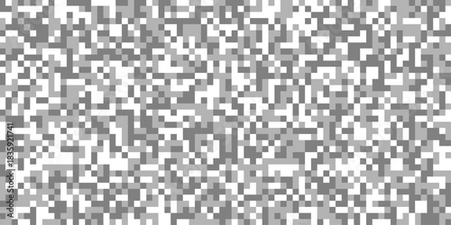 Censured blur gray pixels vector squares ideal for use in content edit creation, abstract censor horizontal rectangle pixelated mosaic bar large grayscale digital data texture for censorship effect.