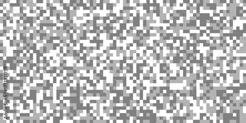Censured blur gray pixels vector squares ideal for use in content edit creation, abstract censor horizontal rectangle pixelated mosaic bar large grayscale digital data texture for censorship effect.