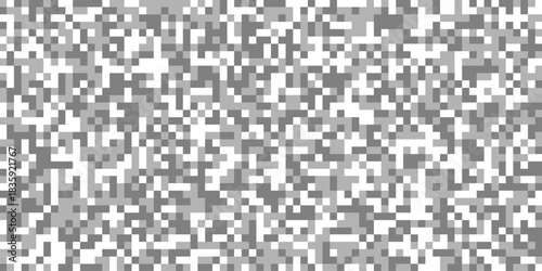 Censured blur gray pixels vector squares ideal for use in content edit creation, abstract censor horizontal rectangle pixelated mosaic bar large grayscale digital data texture for censorship effect.