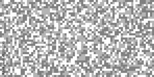 Censured blur gray pixels vector squares ideal for use in content edit creation, abstract censor horizontal rectangle pixelated mosaic bar large grayscale digital data texture for censorship effect.