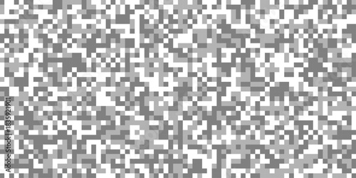 Censured blur gray pixels vector squares ideal for use in content edit creation, abstract censor horizontal rectangle pixelated mosaic bar large grayscale digital data texture for censorship effect.
