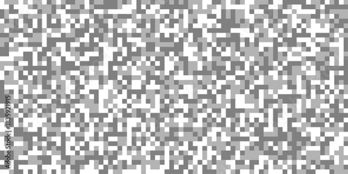 Censured blur gray pixels vector squares ideal for use in content edit creation, abstract censor horizontal rectangle pixelated mosaic bar large grayscale digital data texture for censorship effect.