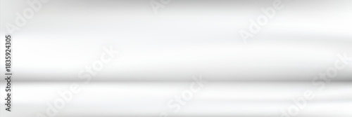 Cool white room background. 3D vector winter studio display podium. Light gray winter gradient background. Product table shelf.