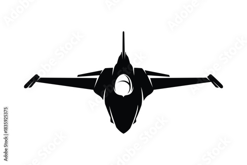 Fighter Jet military aircraft Logo Illustration vector design 
