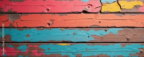 Wallpaper Mural Cracked and peeling paint on aged wood, horizontal lines, grey, wall Torontodigital.ca