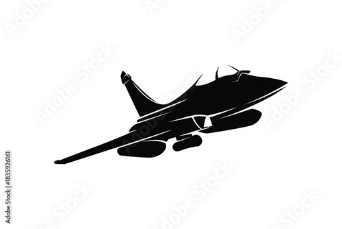 Fighter Jet military aircraft Logo Illustration vector design 