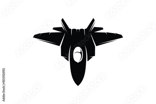Fighter Jet military aircraft Logo Illustration vector design 