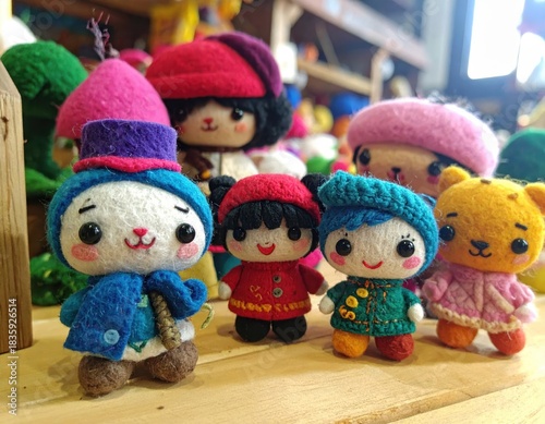 Felt dolls traditional handmade crafts