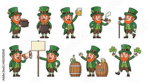 Celebrate International Beer Day with a Festive Leprechaun Illustration