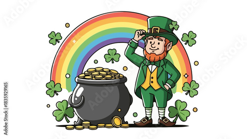 Celebrate International Beer Day with a Festive Leprechaun Illustration