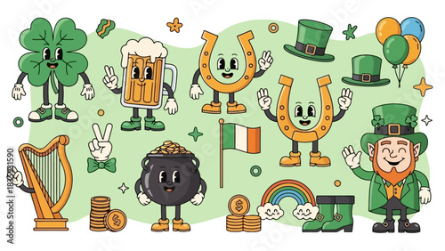 Saint Patrick's Day Leprechaun Collection y2k