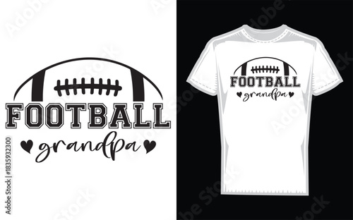 American football season grandpa silhouette design celebrating family and the sport of football