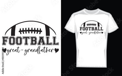 American football season grandfather silhouette design celebrating family and sport