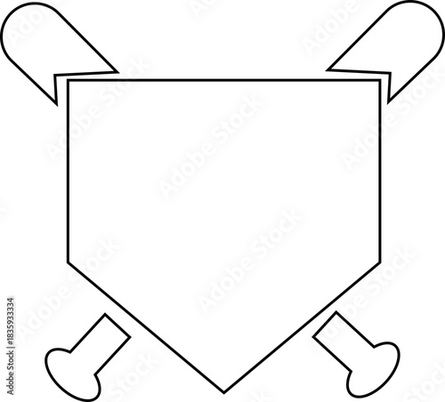 Baseball Home Plate Icon Vector represents the classic symbol of baseball gameplay, competition, and sports strategy in a clean, minimal, and modern outline design capturing its importance in scoring.