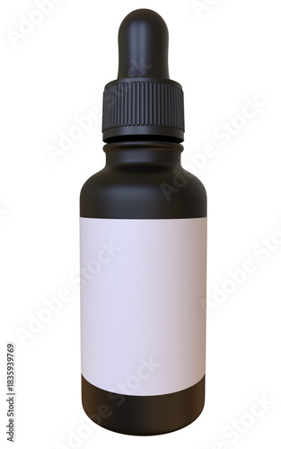 Serum bottle isolated 3d rendered illustration