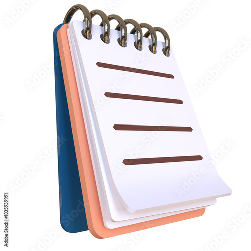 text editor icon isolated 3d rendered illustration