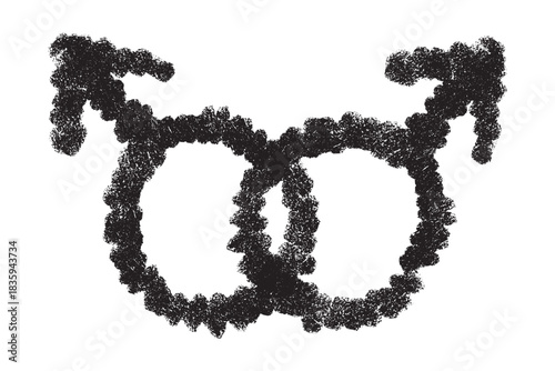 Hand drawn homosexual identity sign Symbol used to represent sex and gender
