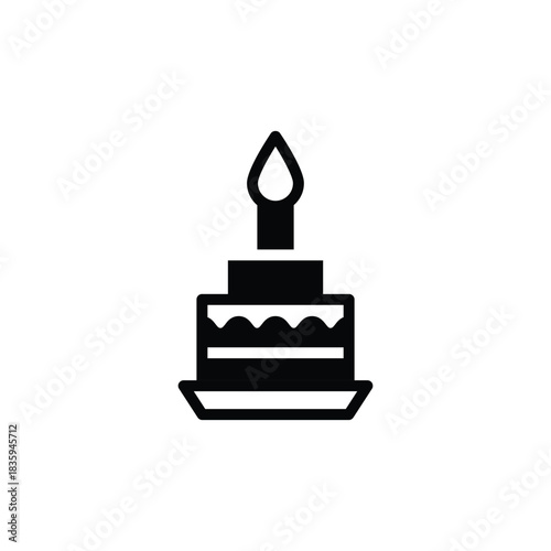wedding cake solid icon vector design good for web or mobile app
