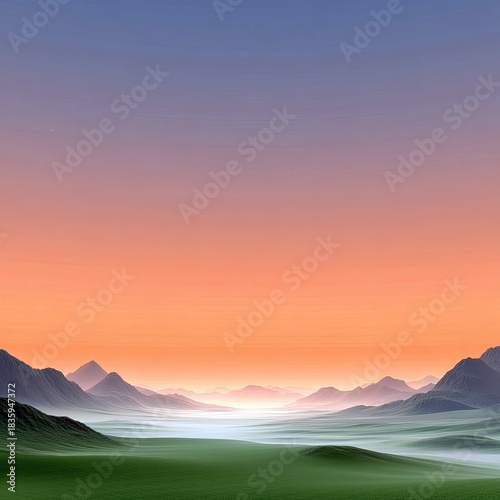 Mountains and Sky at Sunset